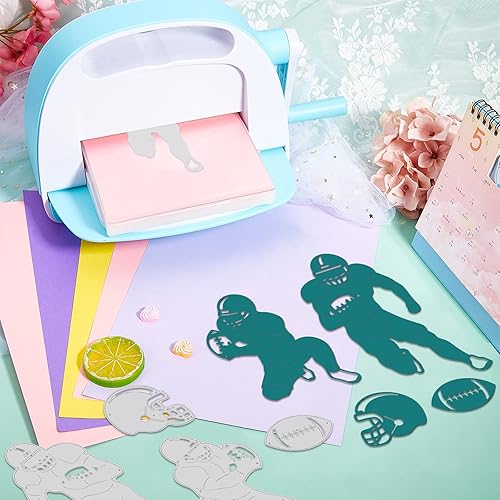 Miniatura 8 de GLOBLELAND Troqueles de corte de rugby para hacer tarjetas, troqueles de corte de fútbol para manualidades, álbumes de recortes, diario, papel de