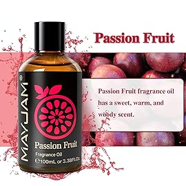 MAYJAM 100ML/3.38FL.OZ Passion Fruit Fragrance Oils with Glass Dropper, Essential Oils for Diffusers for Home, Long Lasting Scented Oils for Diffusers Soap Candle Making