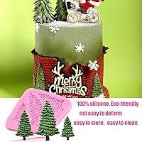Vista 5 de ZiXiang Moldes de fondant de Navidad, copo de nieve, muñeco de nieve, piña, reno, bombilla, hojas de acebo, caramelo, chocolate, moldes de silicona