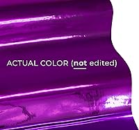 Vista 2 de VViViD Vinilo cromado brillante DECO65 para manualidades, 2 rollos de 7 x 11.8 pulgadas (morado + plateado), M0