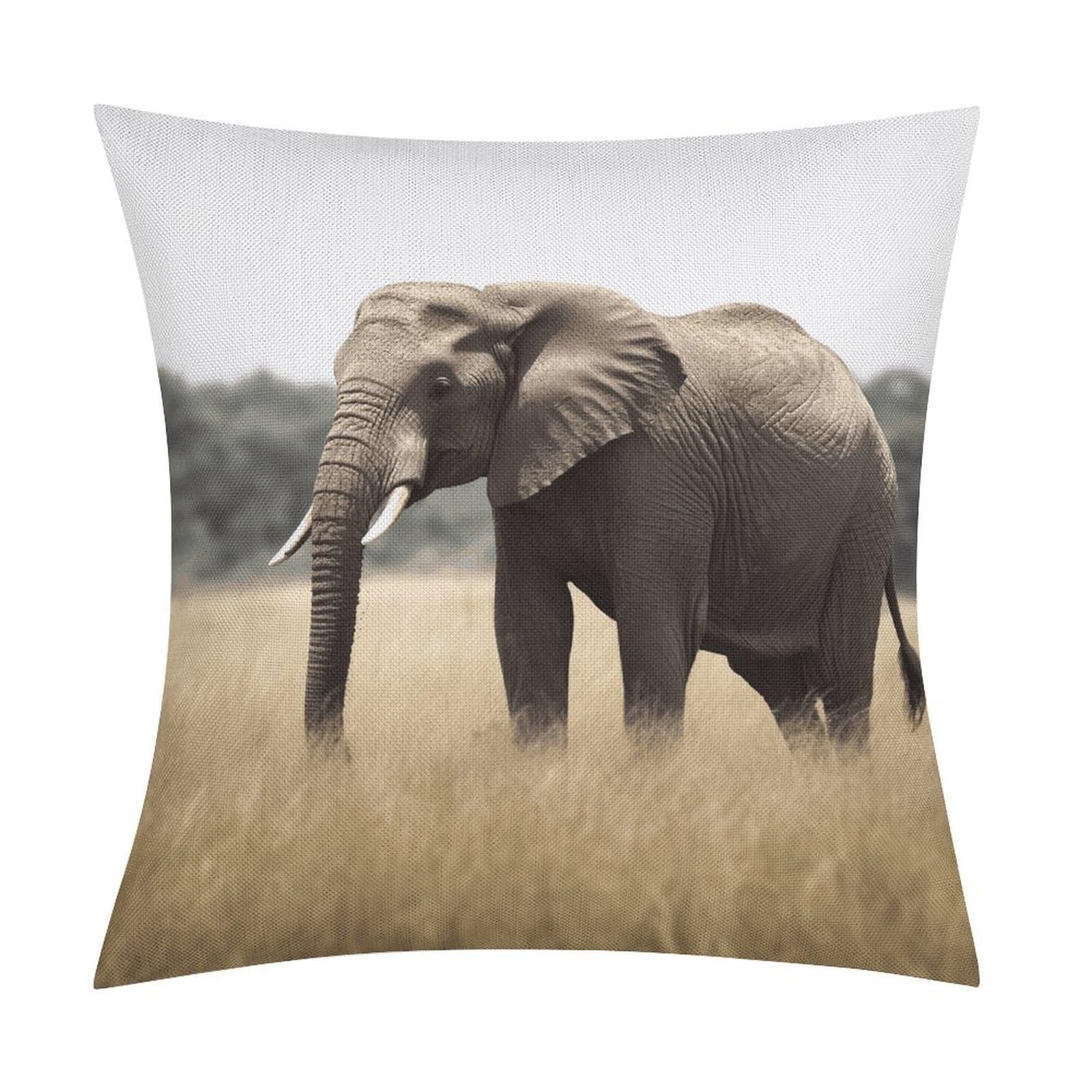 Elephant Pillow Covers 18x18 Inch, Pillow Cases Boho Farmhouse, Throw Pillow Covers for Couch Sofa Bed Spring Home Decor