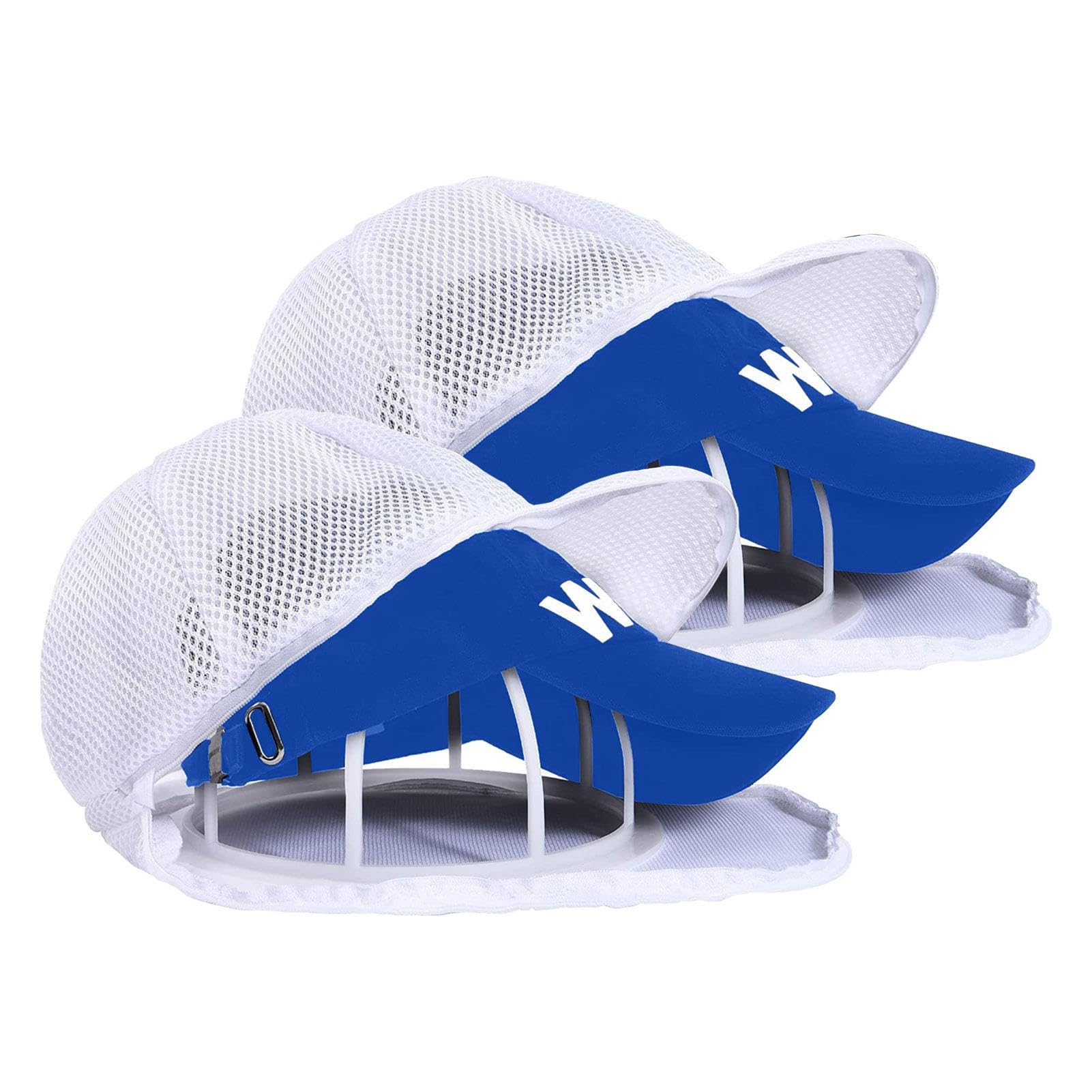 Hat Washer For Washing Machine, 2 Pack Hat Washer Cage Baseball Cap Hat Washer Kit With Hat Washer Cage And Laundry Bag, Multifunctional Baseball Hat Cleaner/Cleaning Protector For Flat & Curved Hats