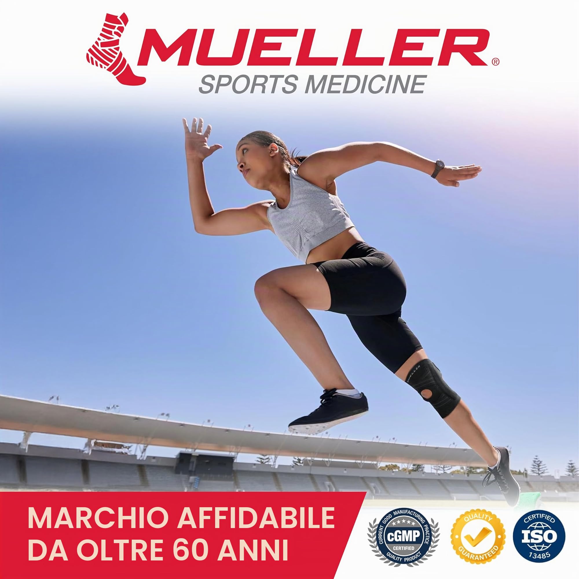 Mueller - Stabilizzatore per ginocchio con regolazione automatica