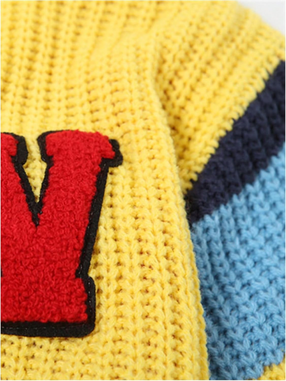 Women's Color Block Cropped Cardigan Button Down Long Sleeve Knit Sweaters Streetwear Outerwear - Image 4