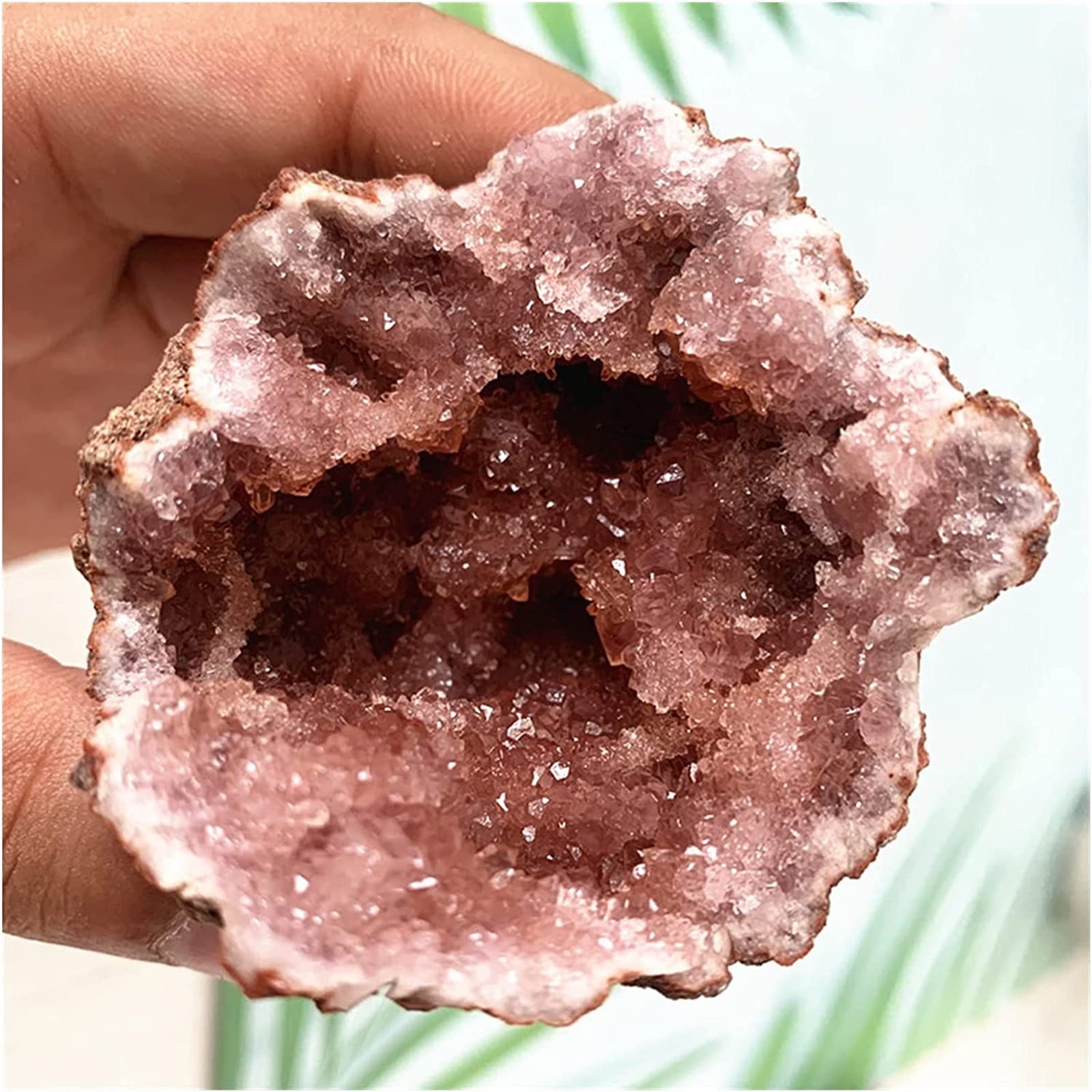 Amatista Piedra en bruto Piedra de amatista rosa natural Cuarzo Cristal crudo Geoda Decoración de la habitación Amatista real Cristales de curación espiritual Inicio Colecciones ( Color : A8 93g )