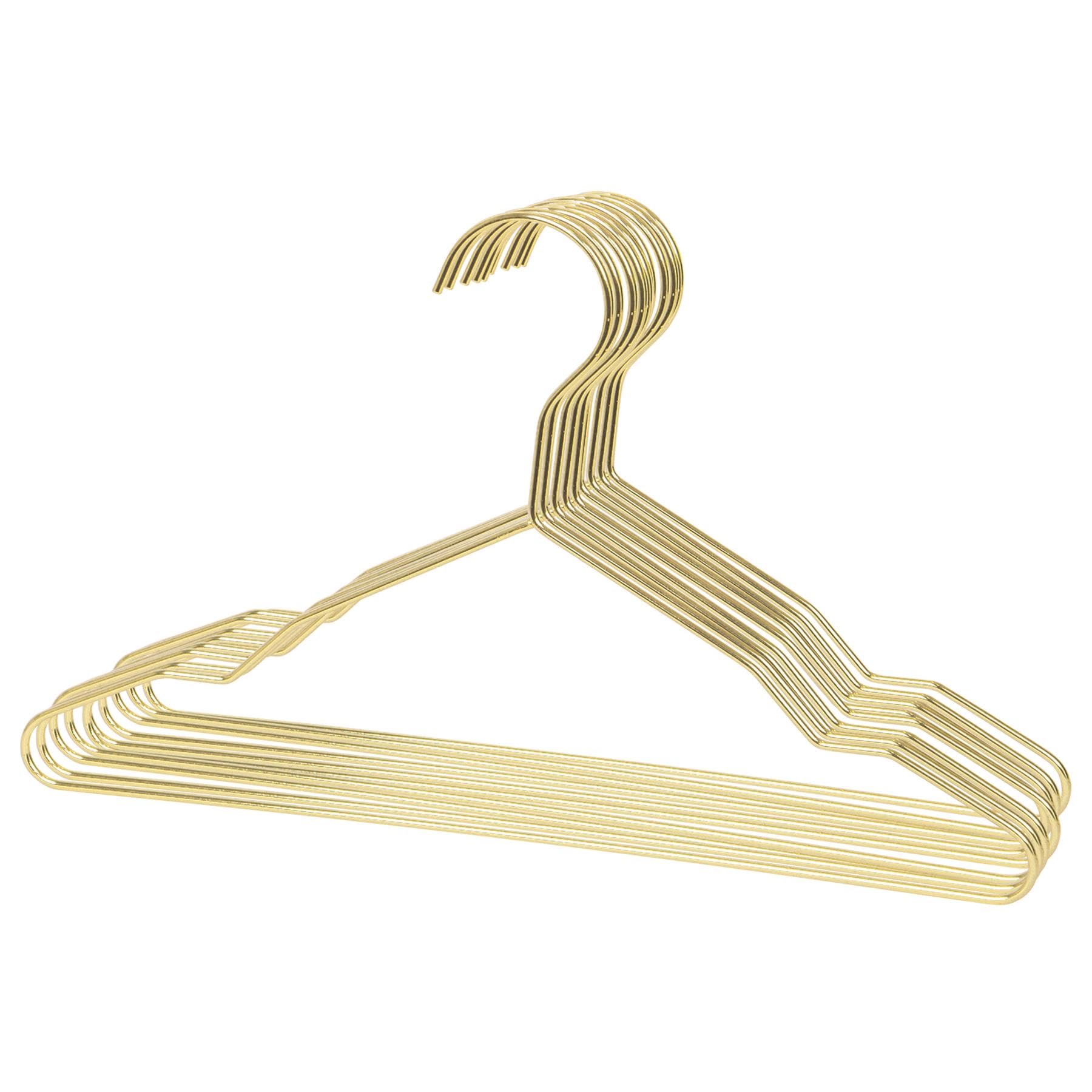 Harbour Housewares Gold Metal Children's Hangers - Pack Of 10