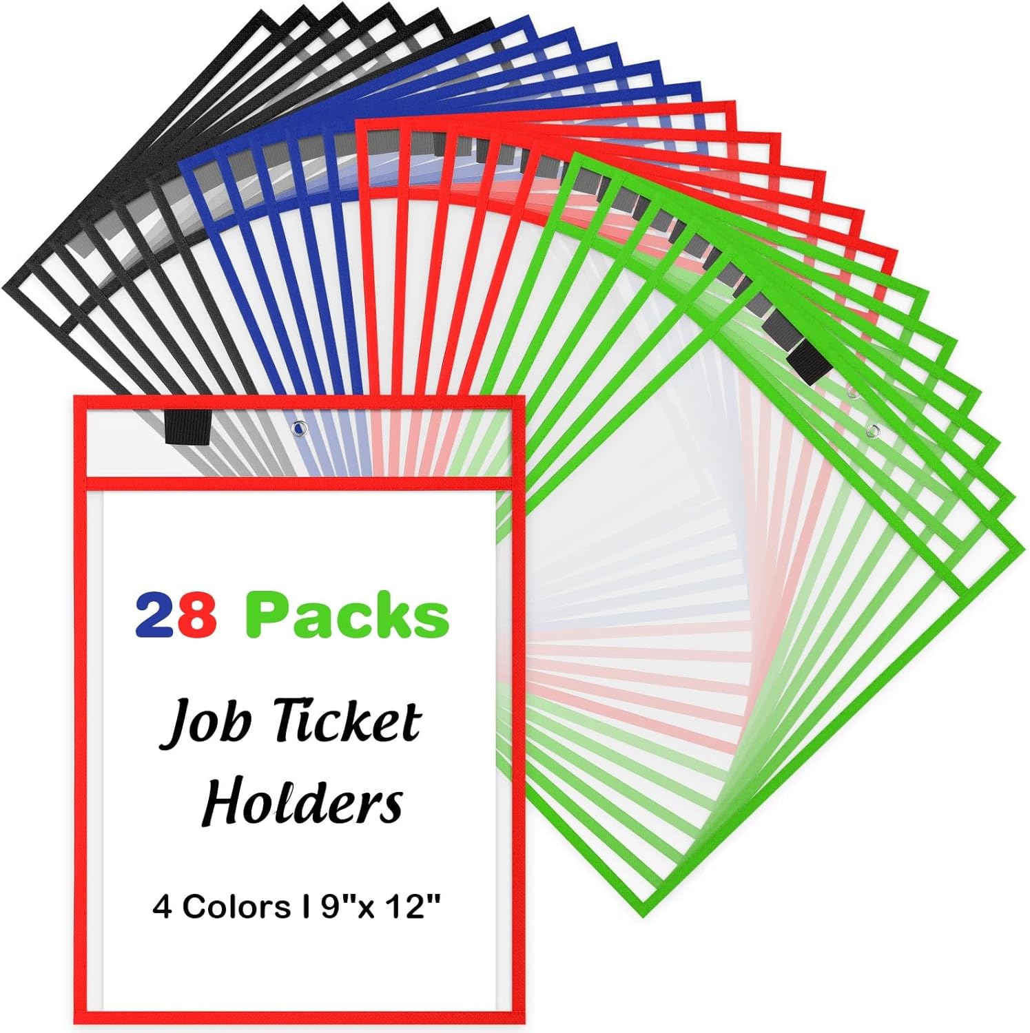 Cholemy 28 Pcs Job Ticket Holder Reusable Ticket Pocket