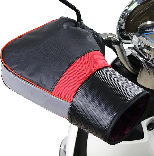 Zuze Bike Handlebar Mittens Bicycle Pogies Mitts Winter Thermal Cover Cycling Hand Warm Windproof Cold Weather Mittens for MTB Mountain Bike Motor