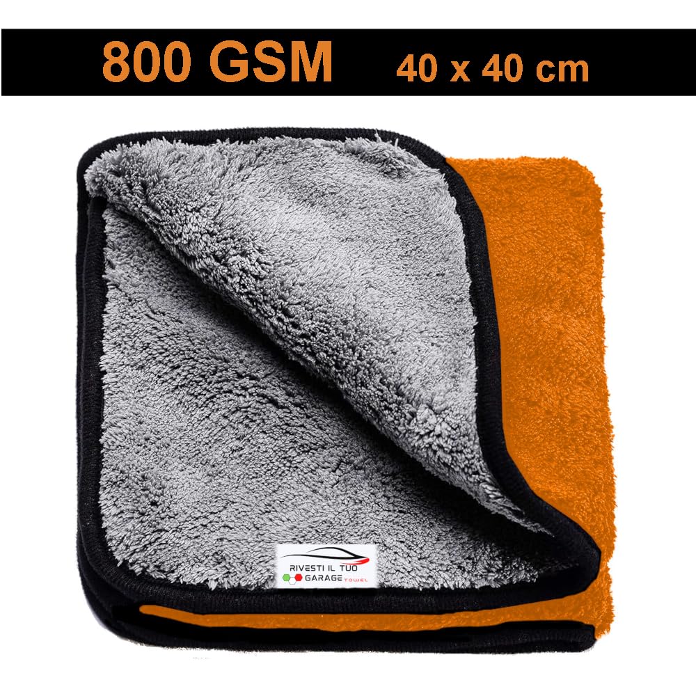 Juego de paños de microfibra, multicolor, alta absorción, ultra suaves y sin arañazos, reutilizables y absorbentes, aptos para coche y hogar, 40 x 40, 800 g/m² (10)