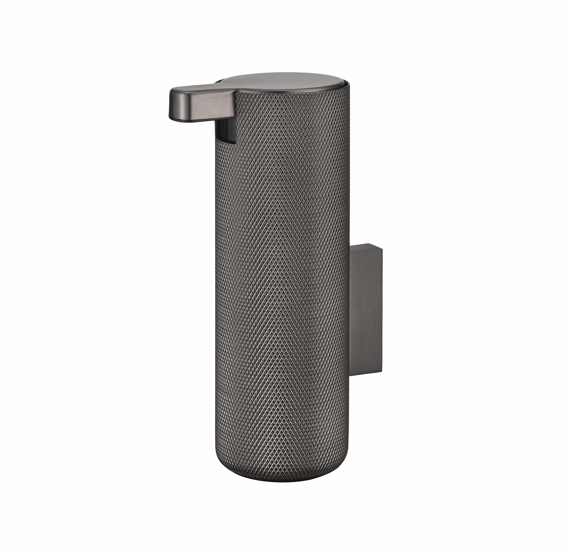 blomus Seifenspender -MODO ROF- | Flüssigseifenspender zur Wandmontage aus Edelstahl | 165 ml | Farbe Burned Metal