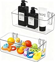 Vista 8 de Organizador de almacenamiento de montaje adhesivo, organizador de plástico para puerta de armario, organización de pared de despensa, organizador