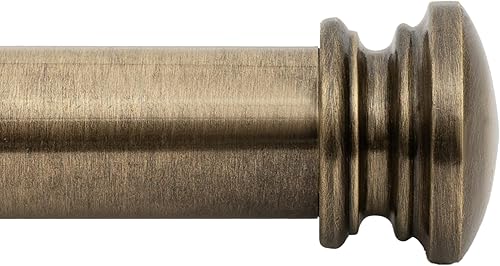 Deco Window - Varilla ajustable para cortinas para ventanas de 18 a 44 pulgadas, poste de hierro de 1 pulgada extendible de alta resistencia con