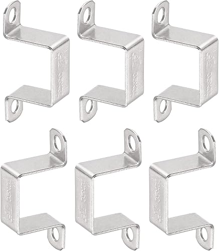 Miniatura 19 de Soporte de conector de puntal en forma de U de 0.709 in x 0.866 in (InnerHxInnerW) - Paquete de 6 - Bueno para fijación de tuberías en el hogar