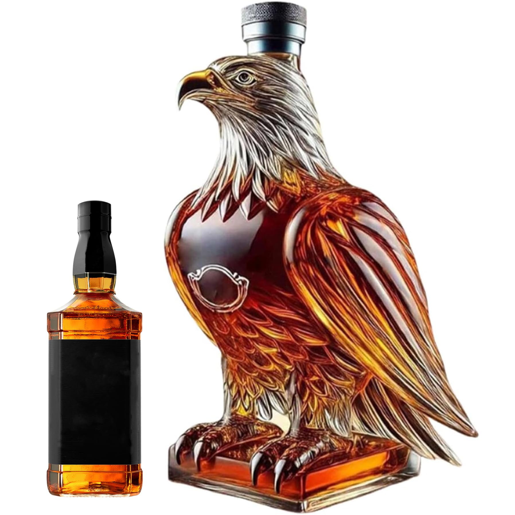 Carafe à Whisky En Verre En Forme D'aigle - Récipient Décoratif Pour Dégustation, Cadeau Original