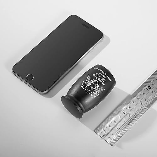 Miniatura 4 de Urnas pequeñas de cremación con texto grabado personalizado, hermosa urna de recuerdo hecha a mano para funeral, urnas decorativas pacíficas para