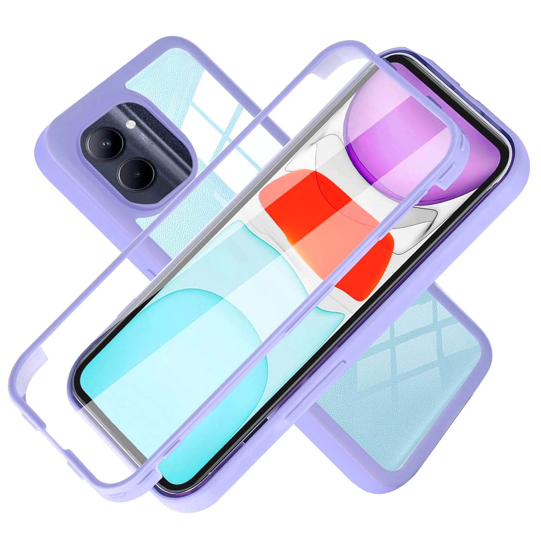 Topme Cover per Realme C33 (6.5 Inches) Custodia Case, Protezione Della Pelle Della Custodia in Silicone Tpu - Erba viola