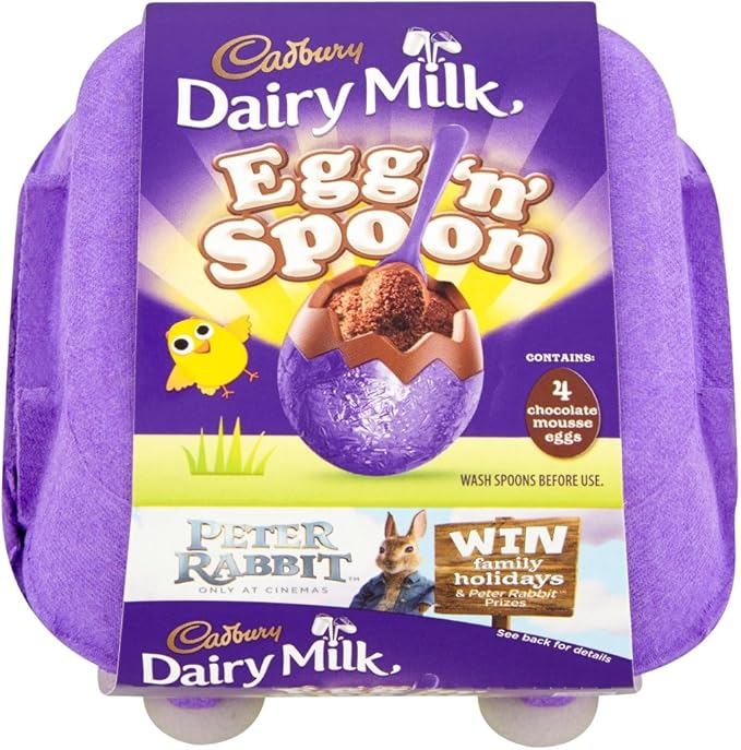Cadbury Dairy Milk Egg 'n' Spoon Chocolate, 4 each, 136g Amazon.co.uk