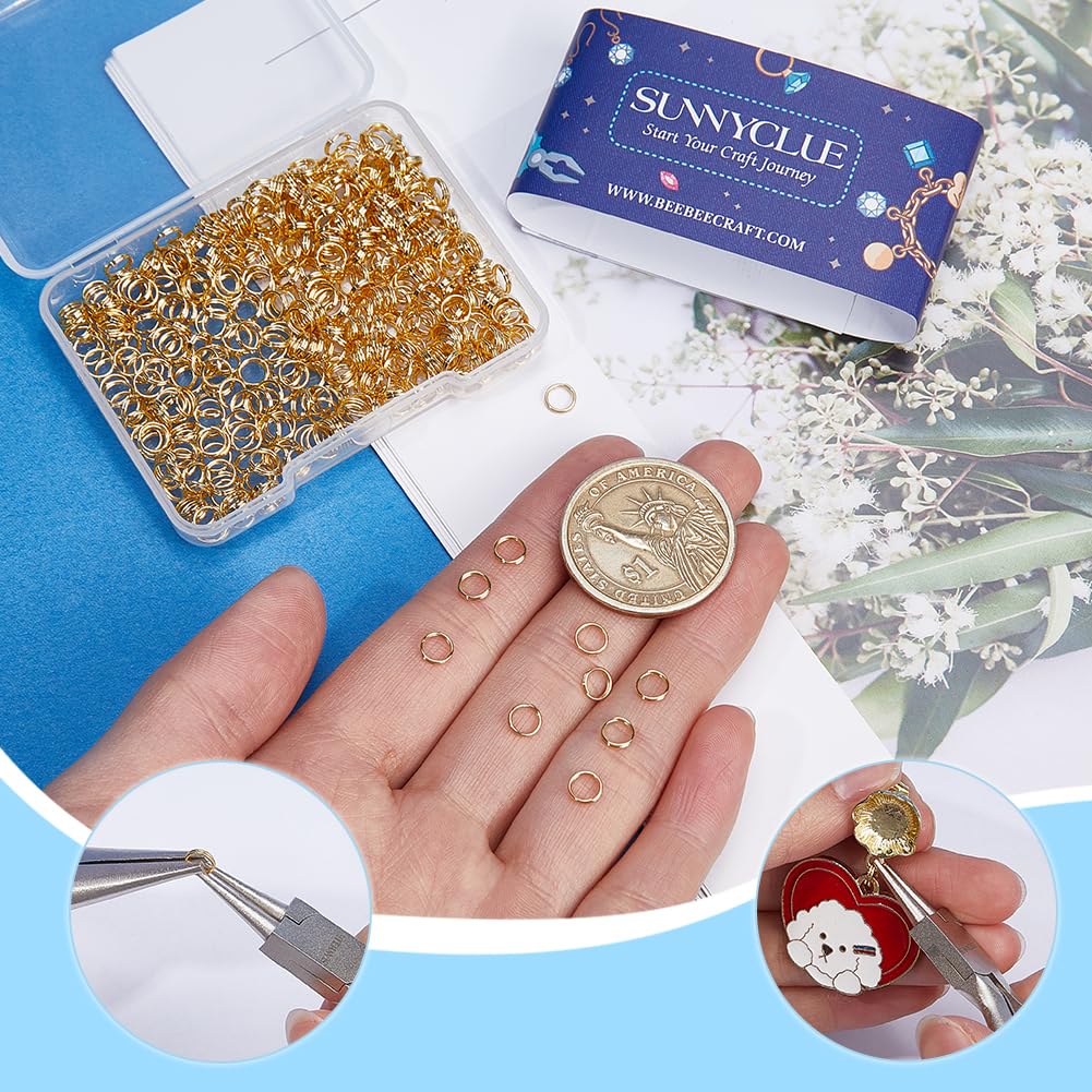 160Pcs Jump Rings Set - 4 Sizes Textured Silver Brass Jewelry Making Connectors