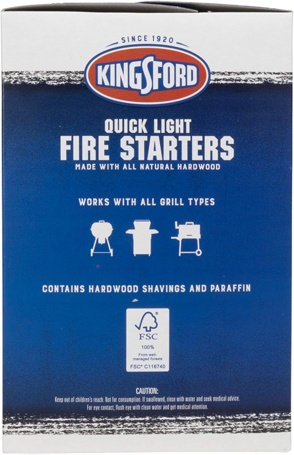 Kingsford Quick Light Fire Starters | Wooden Fire Starters Made with All Natural Hardwood for Grilling, Campfires, & Outdoor Fireplaces | 32 Count Fire Starter Rolls : Patio, Lawn & Garden