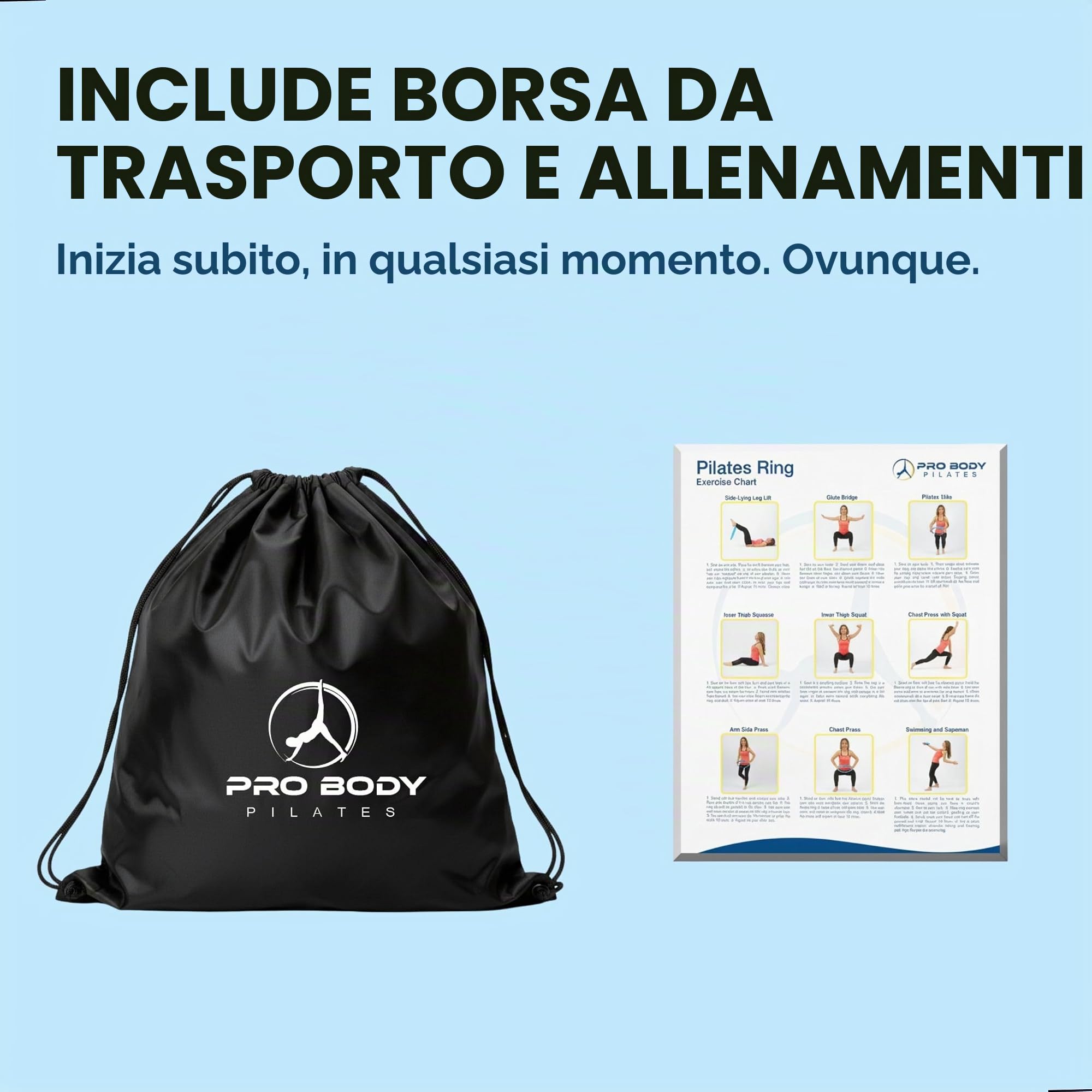ProBody Pilates Anello – Superiore Infrangibile Fitness Magic Circle per tonificare Cosce, Addominali e Gambe