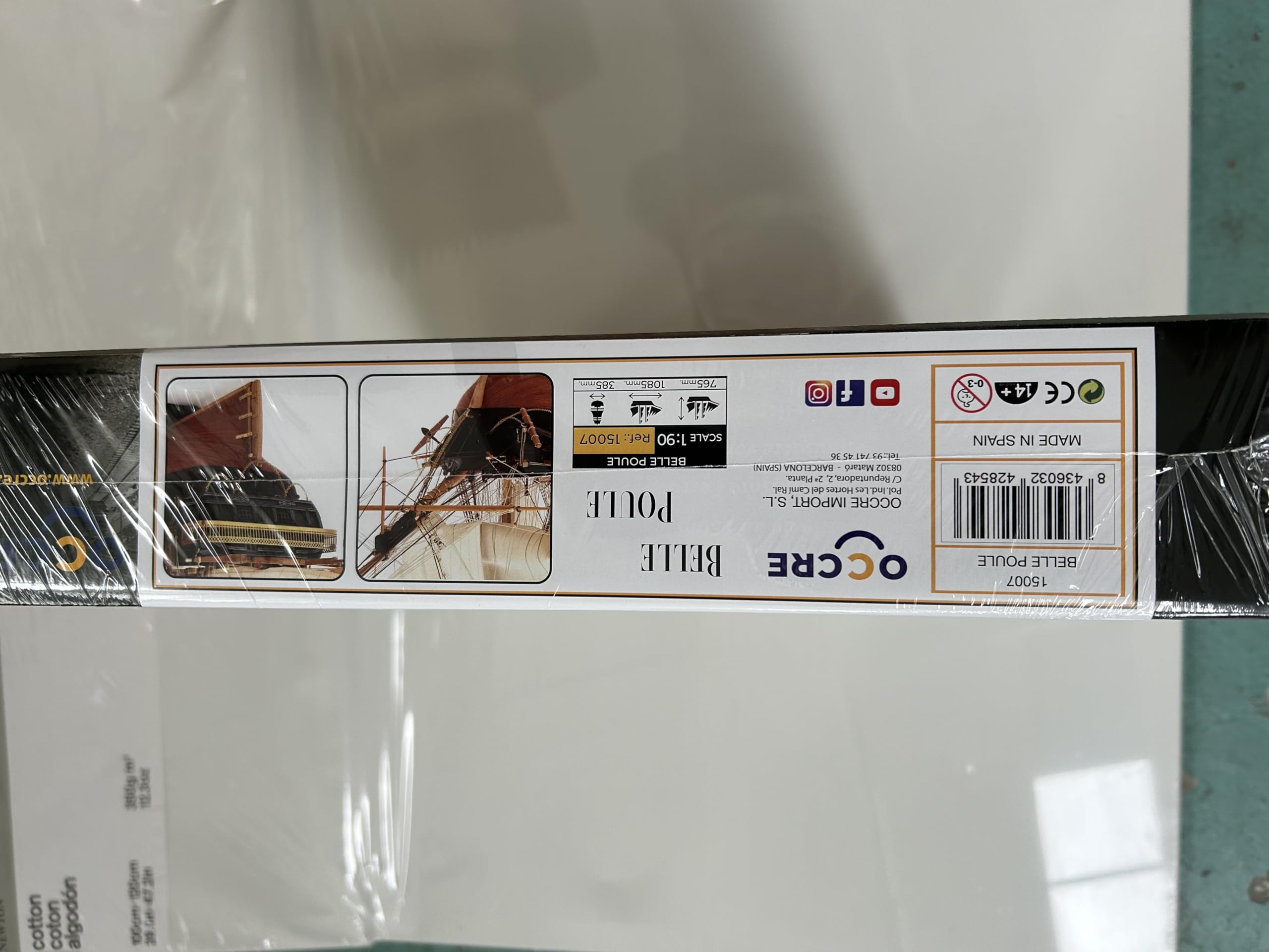 Occre BELLE POULE Montageset aus Holz und Metall im Maßstab 1:90 Code 15007 Montage erforderlich