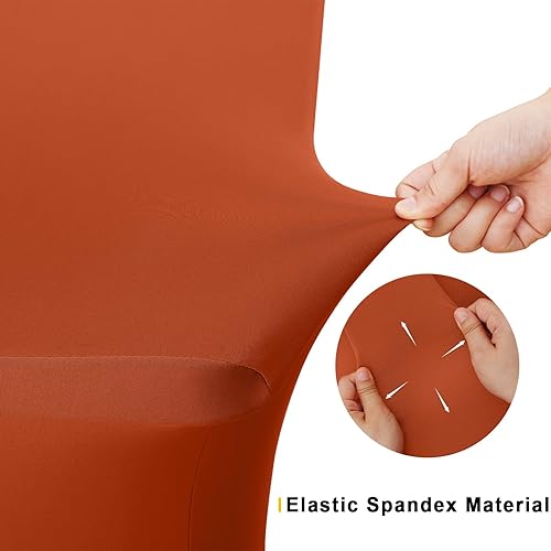 Miniatura 141 de Smiry Paquete de 2 manteles de elastano de 6 pies, elásticos ajustables, lavables y sin arrugas, rectangulares para mesa de patio, para exteriores,