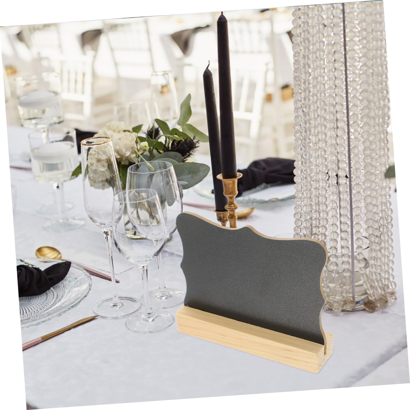 DOITOOL 4 Ensembles Mini Tableaux Bois Double Face Pour Messages Pour Décoration De Buffet Mariage Anniversaire Et Boutique 5 Pièces * 4