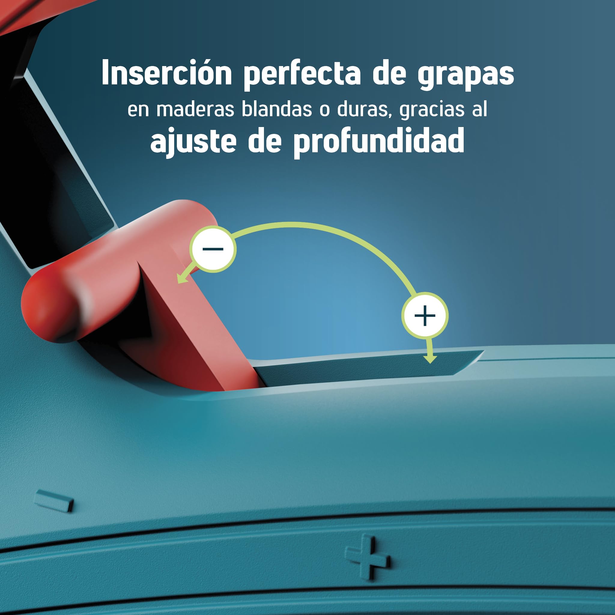 NOVUS TOOLS Grapadora manual J-50 con 1800 grapas, grapadora profesional para madera con carcasa de aluminio, ajuste de fuerza de impacto, tope de distancia para grapas de alambre fino de 6-14 mm
