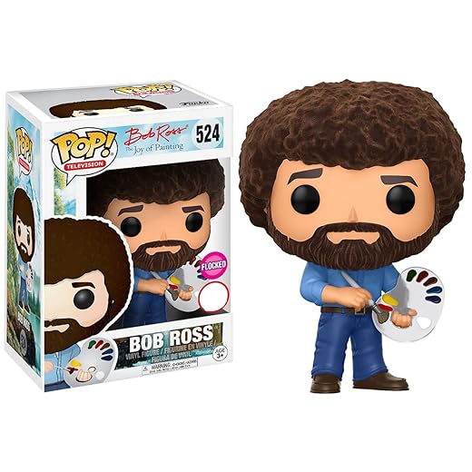 Sale Funko Pop! Flocked Bob Ross #524