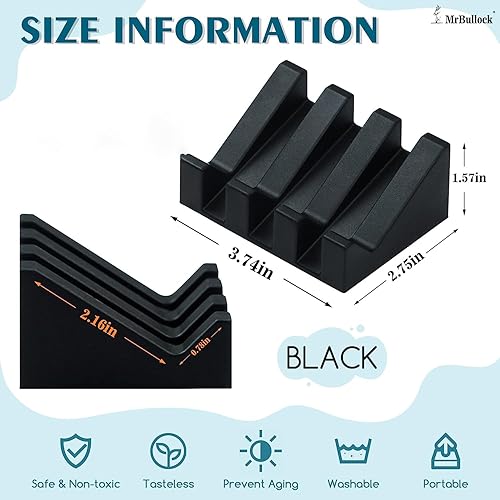 Miniatura 4 de Jabonera de silicona para jabón en barra, soporte para jabón para ducha y baño, bandeja autodrenante en cascada para secado, mantiene las pastillas