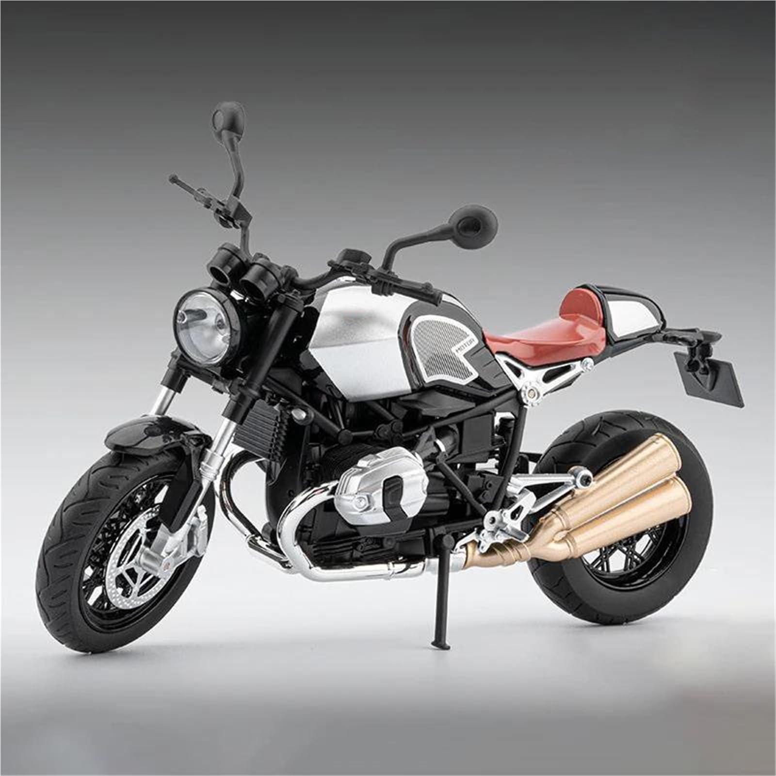 Modello di Giocattolo per La Simulazione di Motocicletta in Lega per BMW R Nine T 1/9 Modello Auto Giocattolo(Grey)