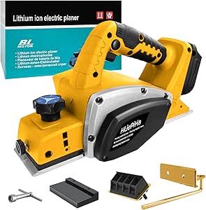 Battery-Powered Hand Planer: 3-1/4-Inch Portable Planer Compatible With For Dewalt 20V Battery (Battery Not Included) - 15000 RPM Wood Planer Ideal For Woodworking, Carpentry, And * - * With * And - View #8