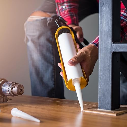 Miniatura 4 de Bright Creations Paquete de 8 tubos vacíos para calafatear  Cartuchos recargables de 11 onzas  Sellador de azulejos y lechada con dispensador de