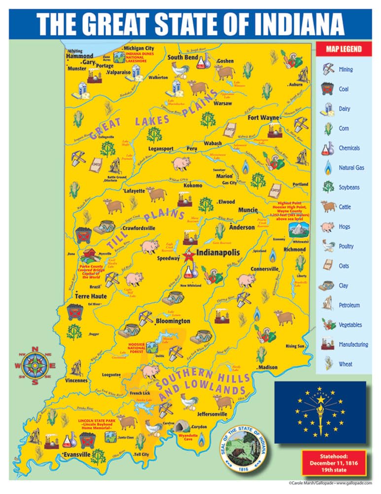 Indiana Agriculture Map