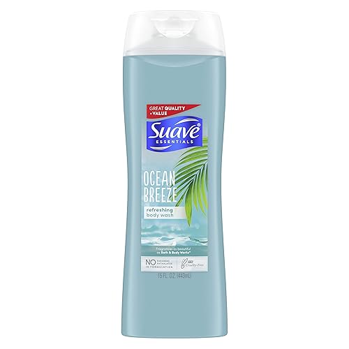 Suave Essentials Gel de baño, brisa oceánica, 15 onzas líquidas (paquete de 1)