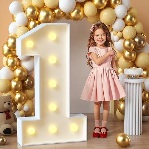 Vista 8 de imprsv Letras de marquesina iluminadas, letras de mosaico de 1.2 m con luz para decoración de baby shower, graduación, gran J para decoraciones