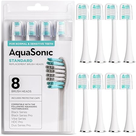 Amazon.com : AquaSonic Standard Replacement Brush Heads | for Normal ...