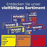 RAKSO Acélgyapot Extra Finom 0000 200g Polírozáshoz Réz Sárgaréz Üveg Tisztításához 5