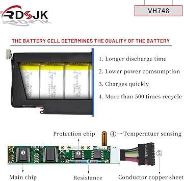 VH748 Laptop Battery for Dell Inspiron 14 5439 Vostro 5460 5470 5560 Series Ins14zD-3526 V5460D-1308 V5460D-2628 V5460R-2526 5470D-1528 5560D-2328 5560D-2528 5560R-1326 11.1V 51.2Wh