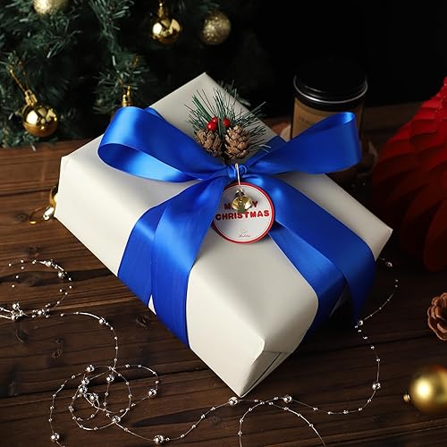 Miniatura 5 de 4 rollos de cinta de satén de doble cara, juego de 4 tamaños mixtos de cinta de seda para envoltura de regalos, invitaciones de boda, decoración de