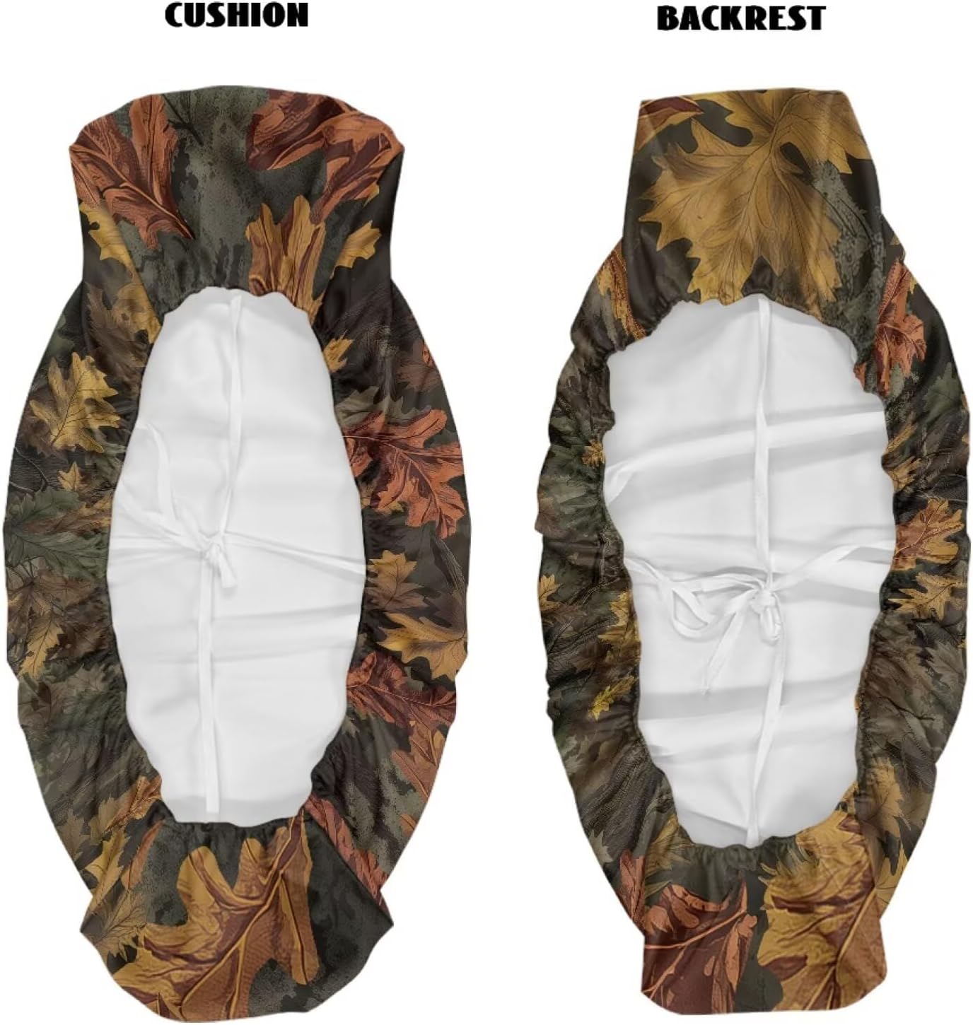 UTV Seat Cover Dustproof Powersports Seats Covers Hunting Leaf Print Mule Bench Seat Cover Compatible with Mule SX 2017-2023 Washable Interior Decor