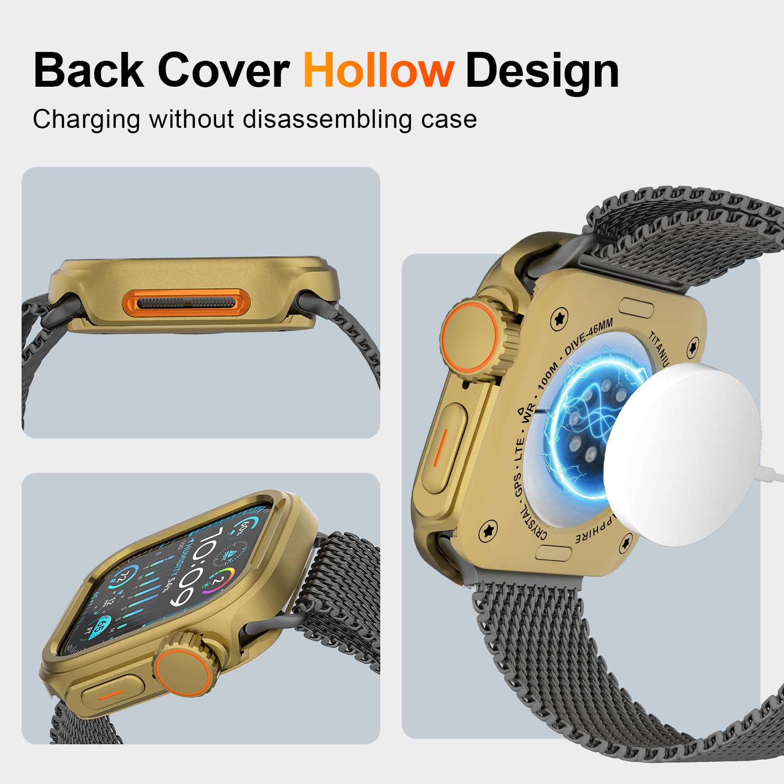 Amazon.co.jp: SDOCEBF Apple Watch 42mm用メタルケース