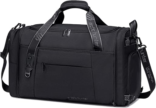 ARCTIC HUNTER AH Gym Bags for Men Women, 42L Large Travel Duffle Bag, Carry On Bag for Airplanes with Shoe Compartment for Sports, Weekend Trips, Overnight and Camping - Black