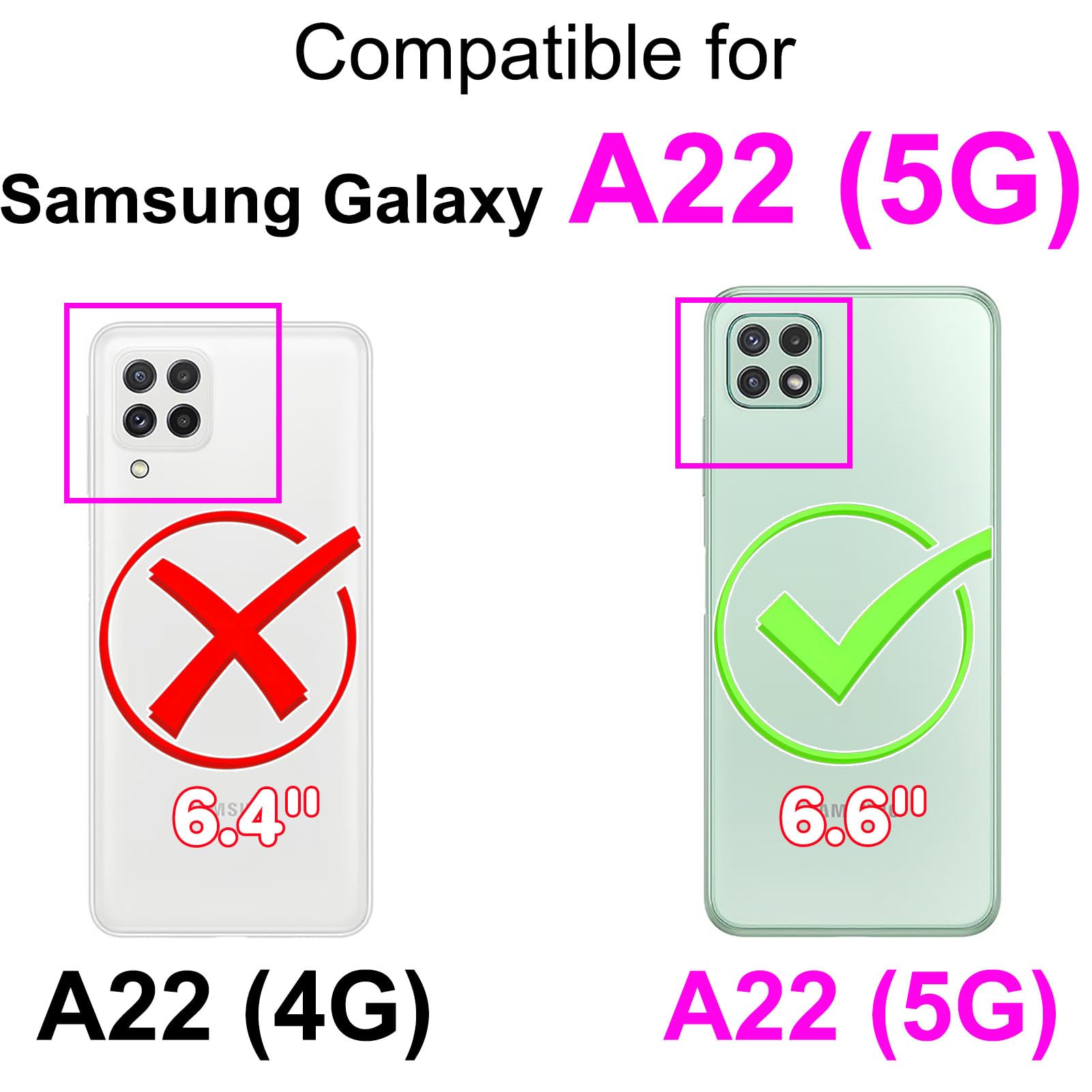 Etui do Samsung Galaxy A22 5G Portfel ze skóry PU Kot | Wysokiej jakości etui z magnetycznej skóry PU, przegródki na karty, funkcja stojaka, etui z klapką do Samsung A22