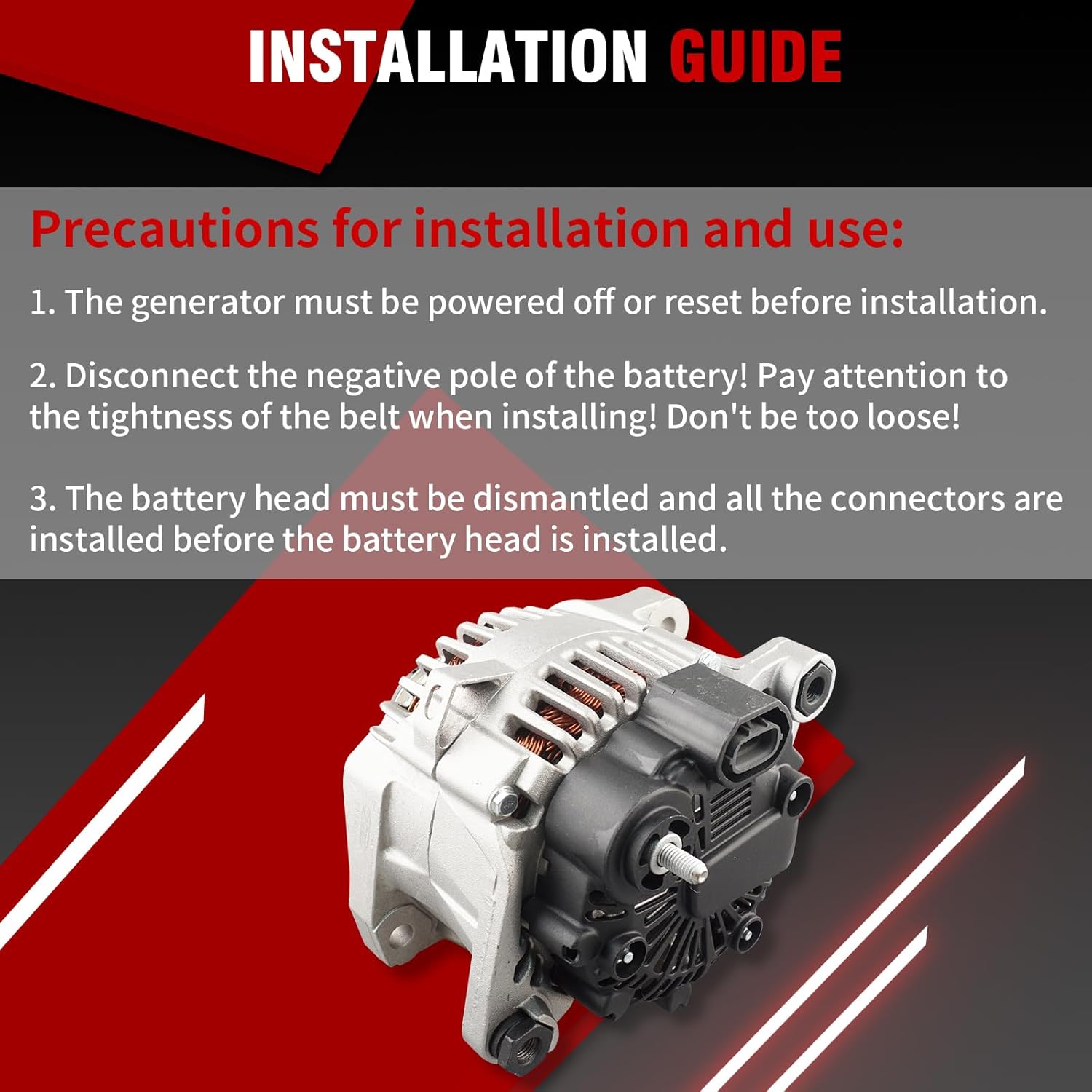 Alternator 11189N Compatible with Hyundai Sonata 2006-2010 Kia Forte Koup 2010-2013 Forte5 2012-2013 Magentis Optima 2006-2010 Rondo 2007-2012 2.0L 2.4L L4 Replace TG11C076 2606128A 2655544