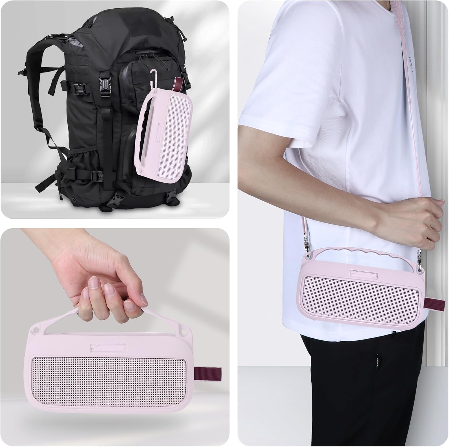 2nd Gen Silicone Cover Compatible with Bose SoundLink Flex 2nd Gen/SoundLink Flex Portable Speaker (Petal Pink Cover) - Image 8