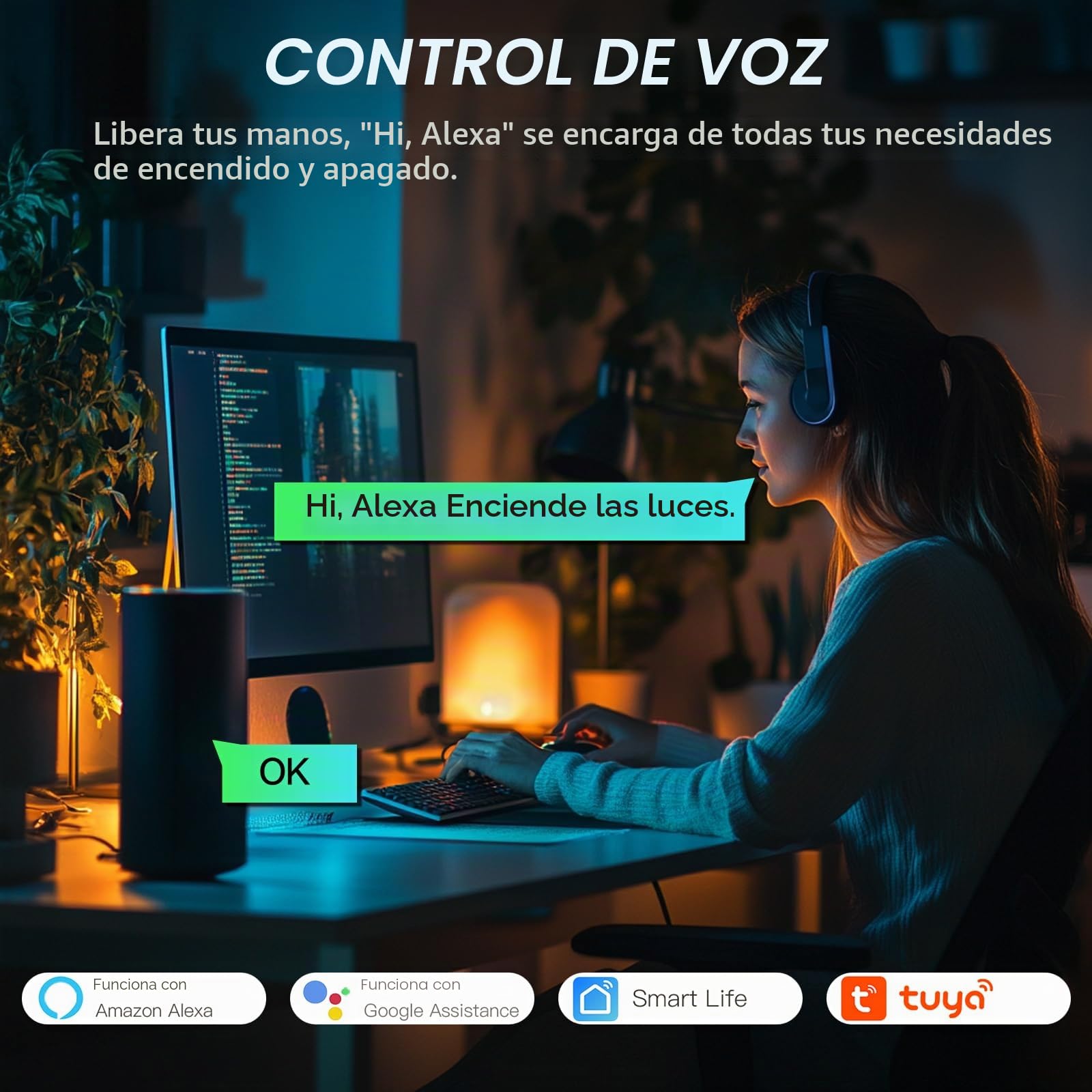BSEED Interruptor de Pared WiFi,Interruptor Inteligente 1 Gang 1 Vía con Pantalla Táctil Blanco,Compatible con Alexa, Google Home, Control de APP y Función de Temporizador【Se necesita Neutro】
