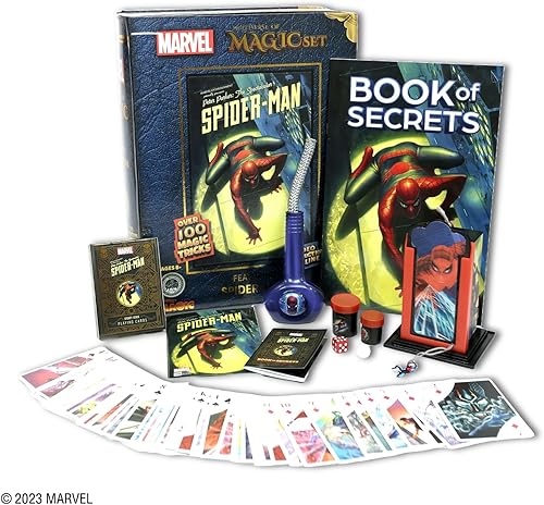 Fantasma Marvel Multiverse of Magic Spider-Man Kit mágico para niños y adultos Juego de magia empaquetado dentro de una caja de almacenamiento de