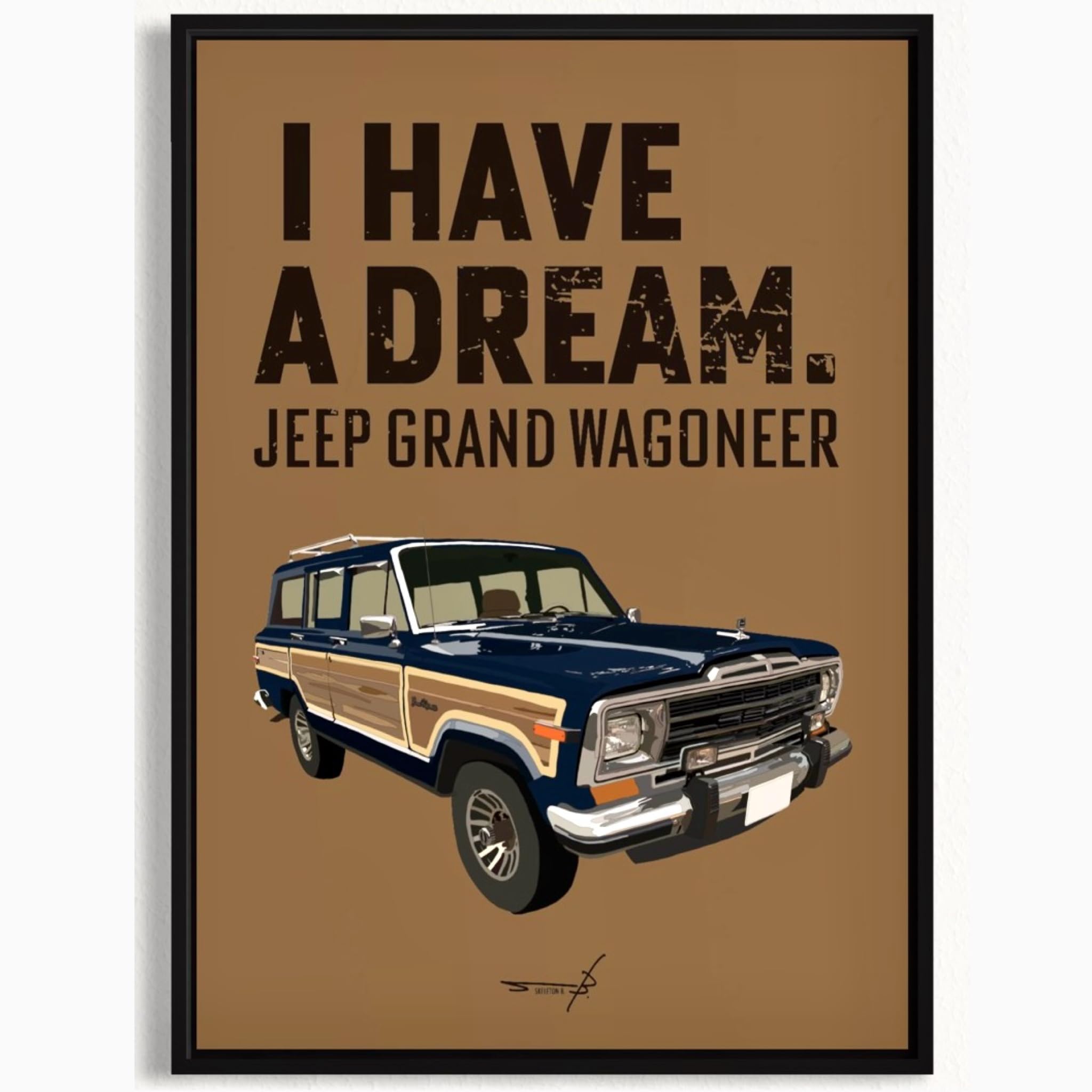 Amazon.co.jp: ポスター ビンテージカーポップアート アメ車 A2額入り