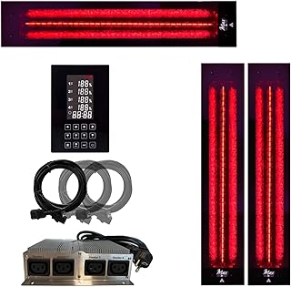 SET frameless InfraROTmed MAX© Tiefenwärmestrahler + Steuerung icon 4 TOUCH, Infrarotstrahler für Sauna und Infrarotkabine, Vollspektrumstrahler (2x500W + 1x1300W + S)